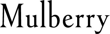 Logo of simple black text that says Mulberry