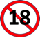 over 18 symbol
